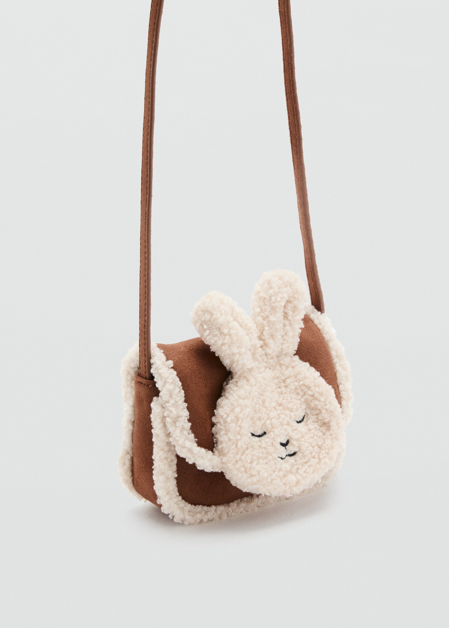 Shearling-effect bunny bag - Medium plane
