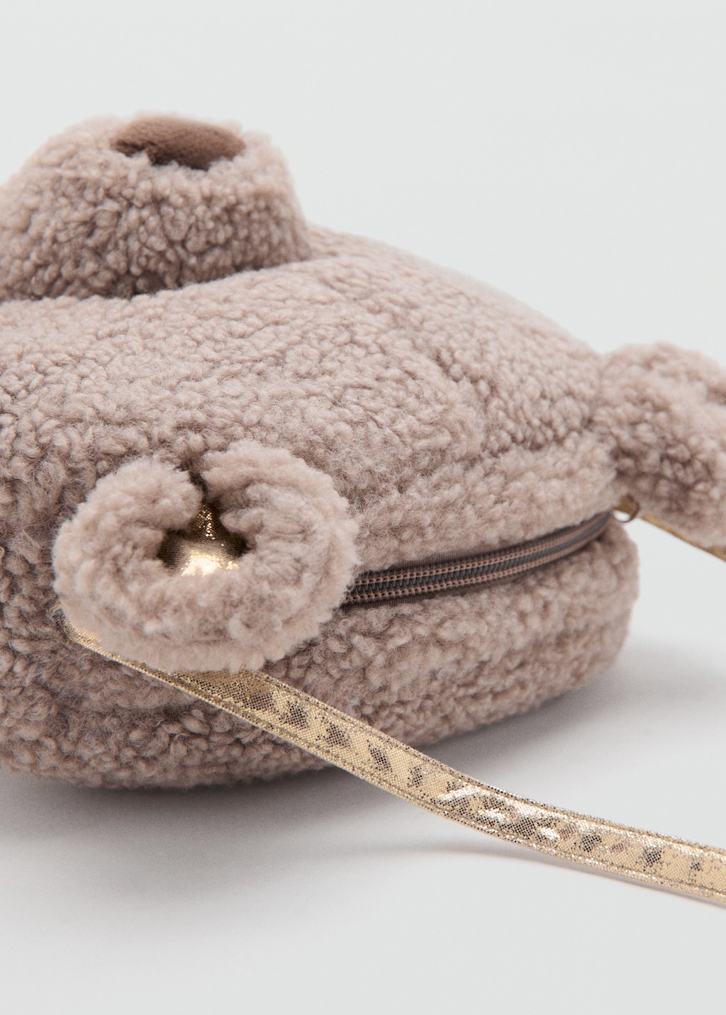 Teddy bear shearling-effect bag