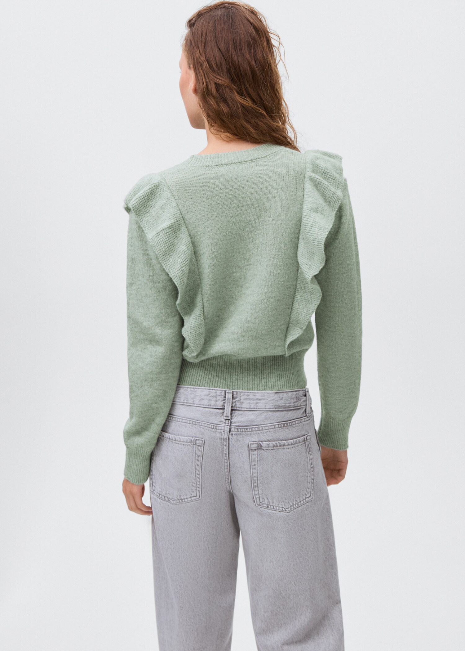 Ruffle knitted sweater - Reverse of the article