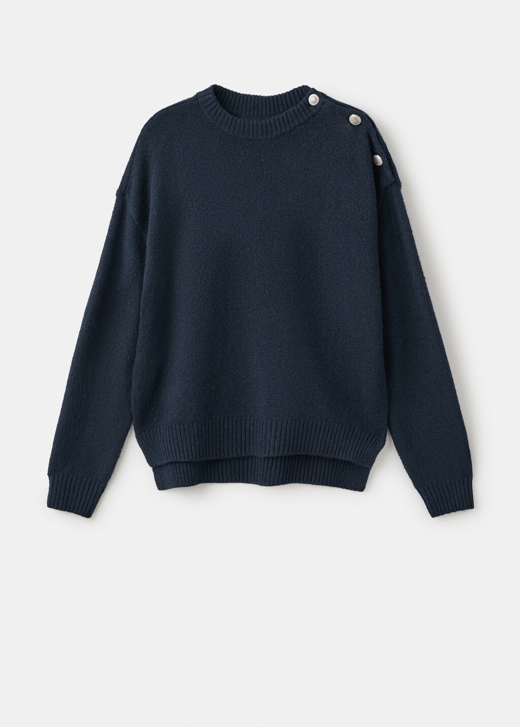 Buttons detail knit sweater