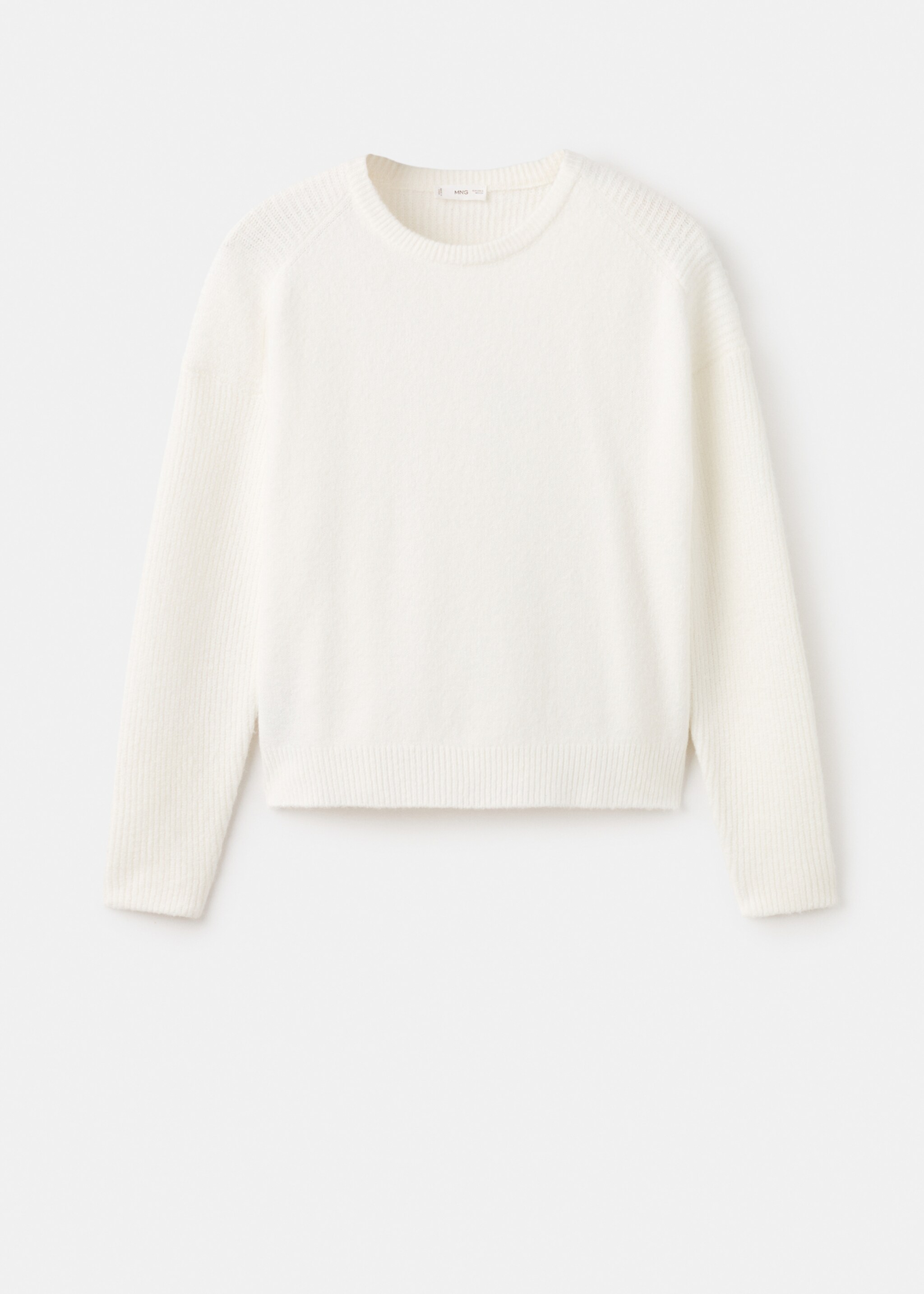 Long-sleeve knitted sweater - Article without model, White. Ref: 17007134-00.