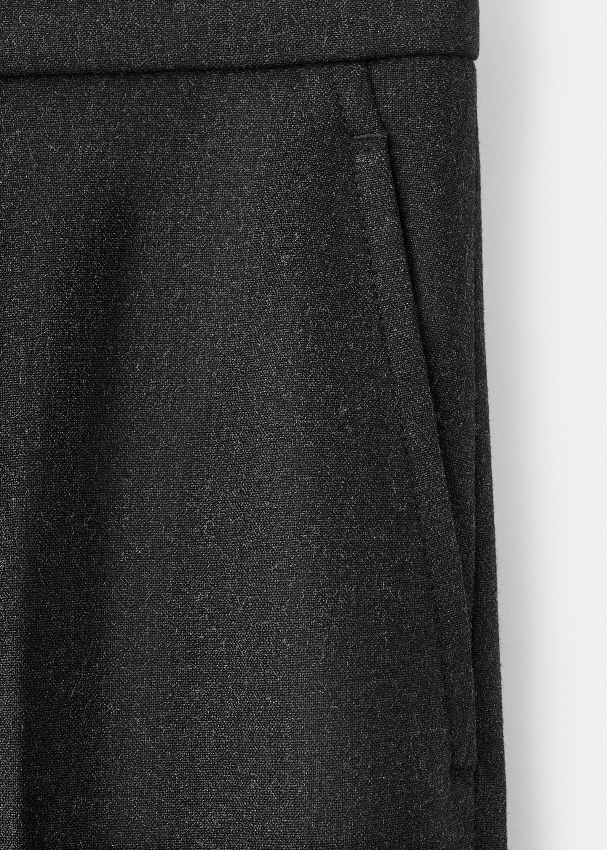 Pleated suit trousers - Details of the article 0, Grey. Ref: 17007141-00.