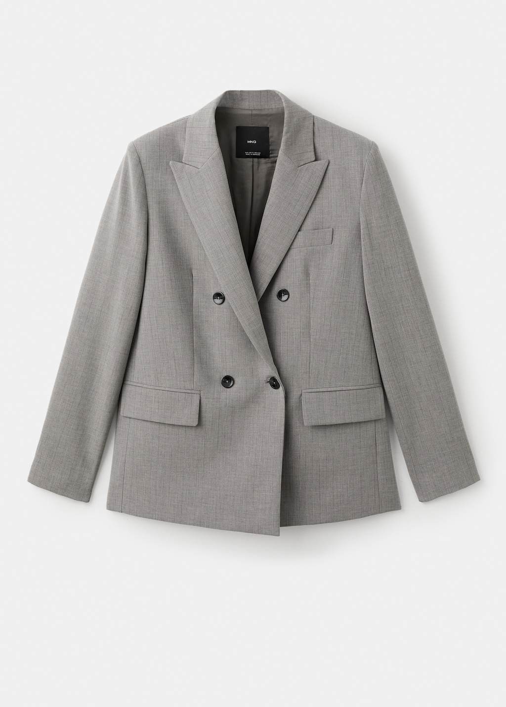 Mango Double-breasted wool blend blazer