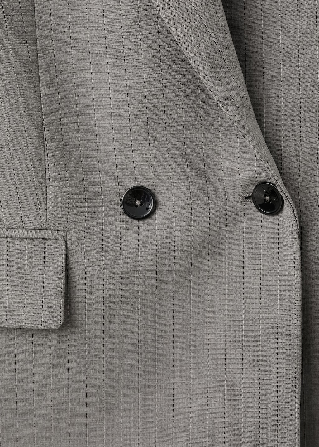 Mango Double-breasted wool blend blazer