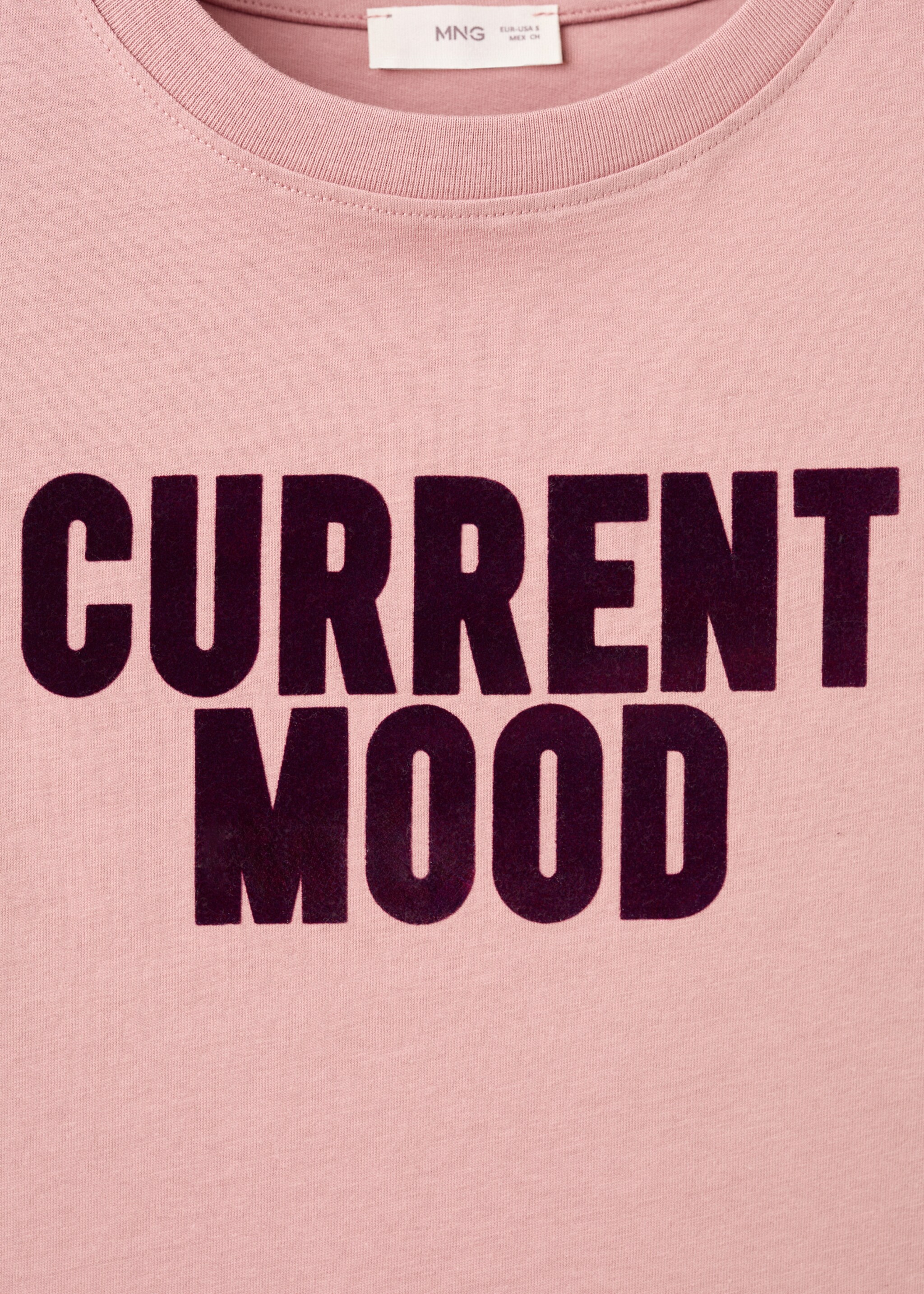 Short-sleeved printed t-shirt - Details of the article 8, Pink. Ref: 17007771-00.