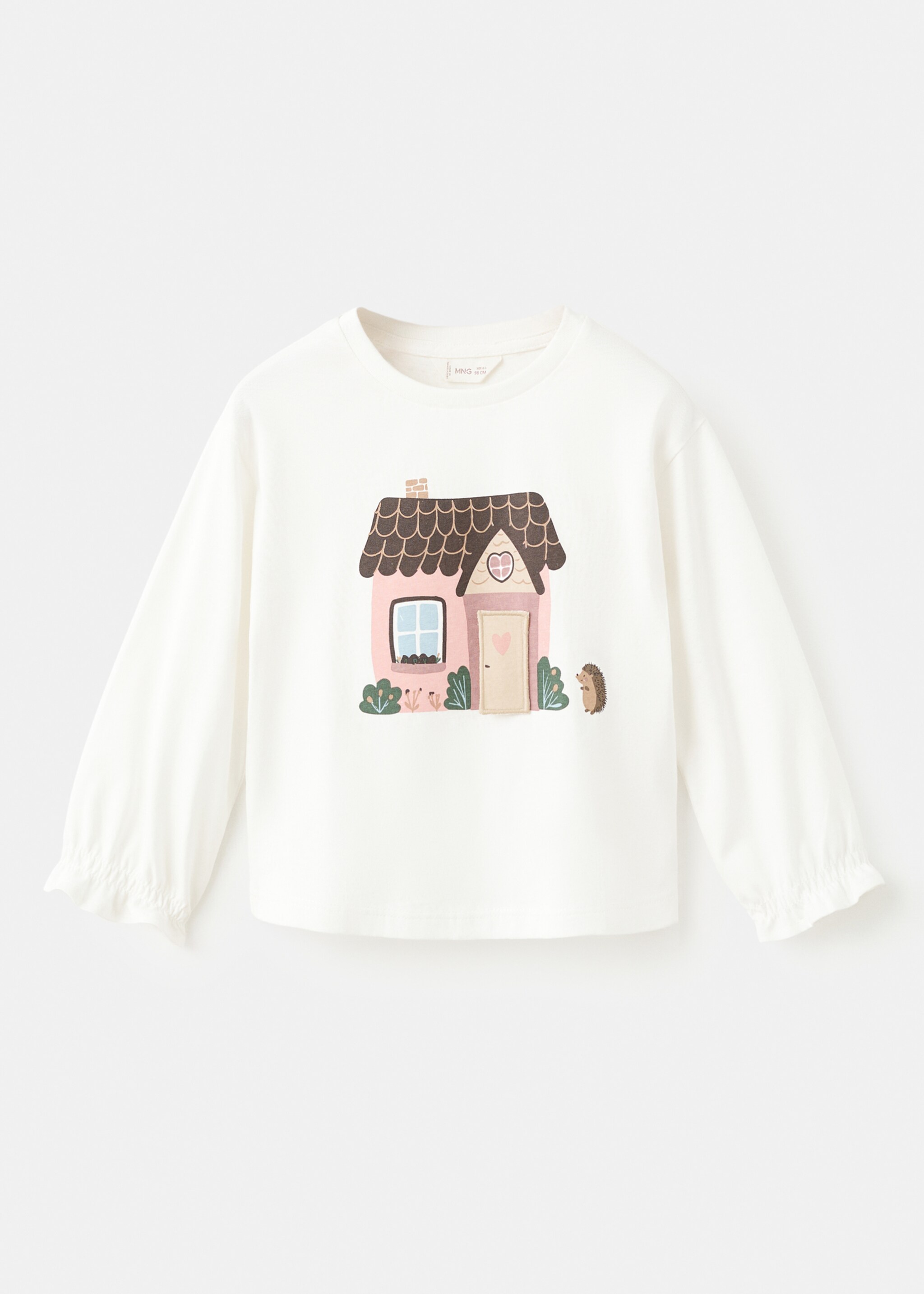 Camiseta algodón estampada - Artículo sin modelo, Blanco roto. Ref: 17007774-00.