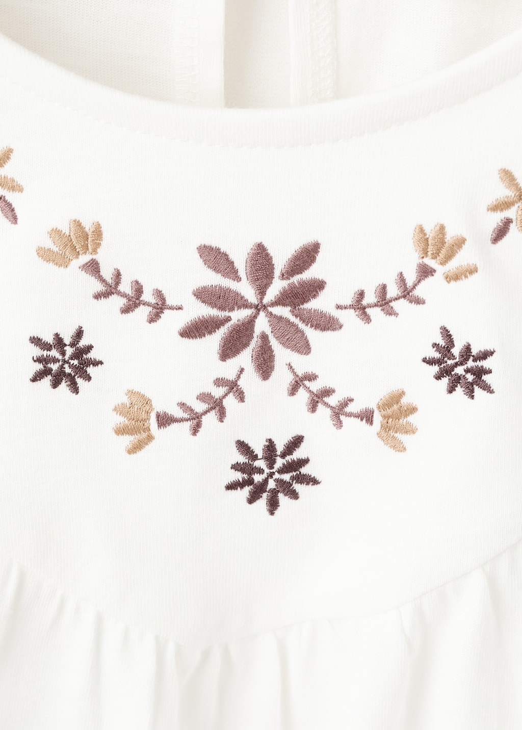 Floral-embroidered t-shirt