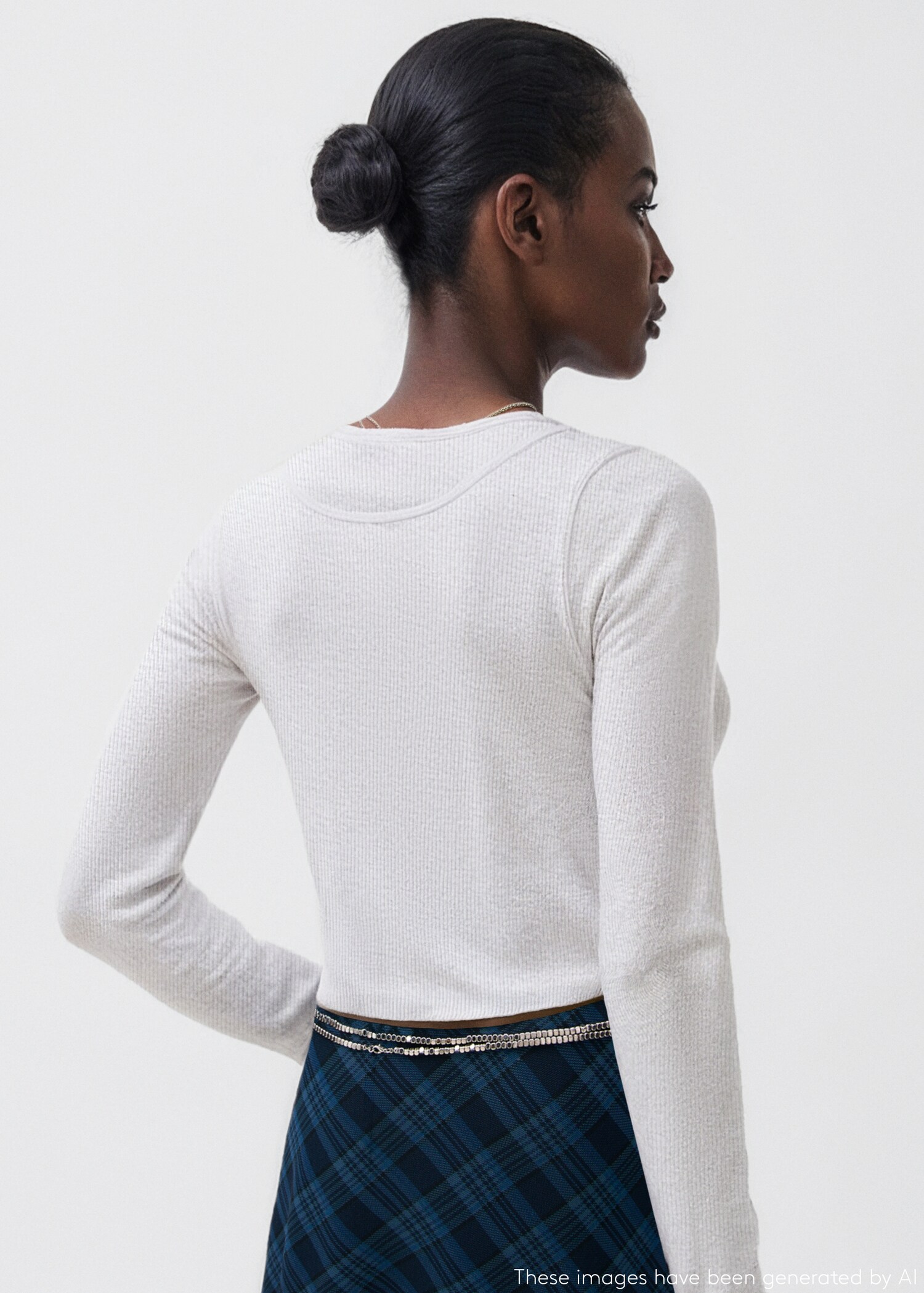 Double-layer cotton T-shirt - Reverse of the article