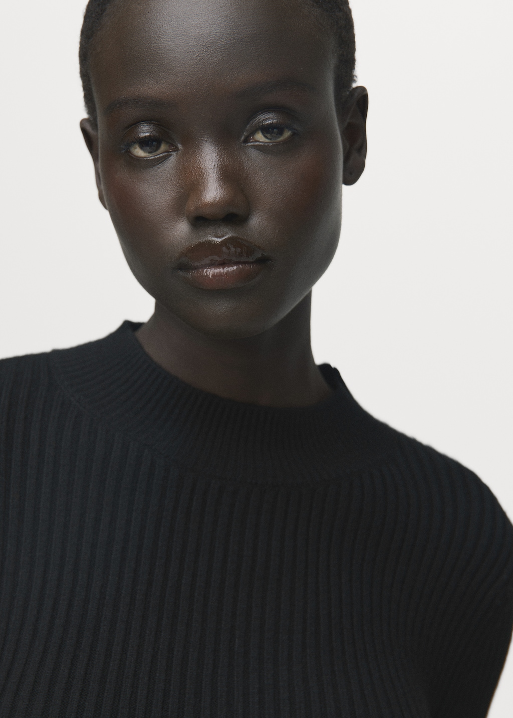 Ribbed peplum sweater