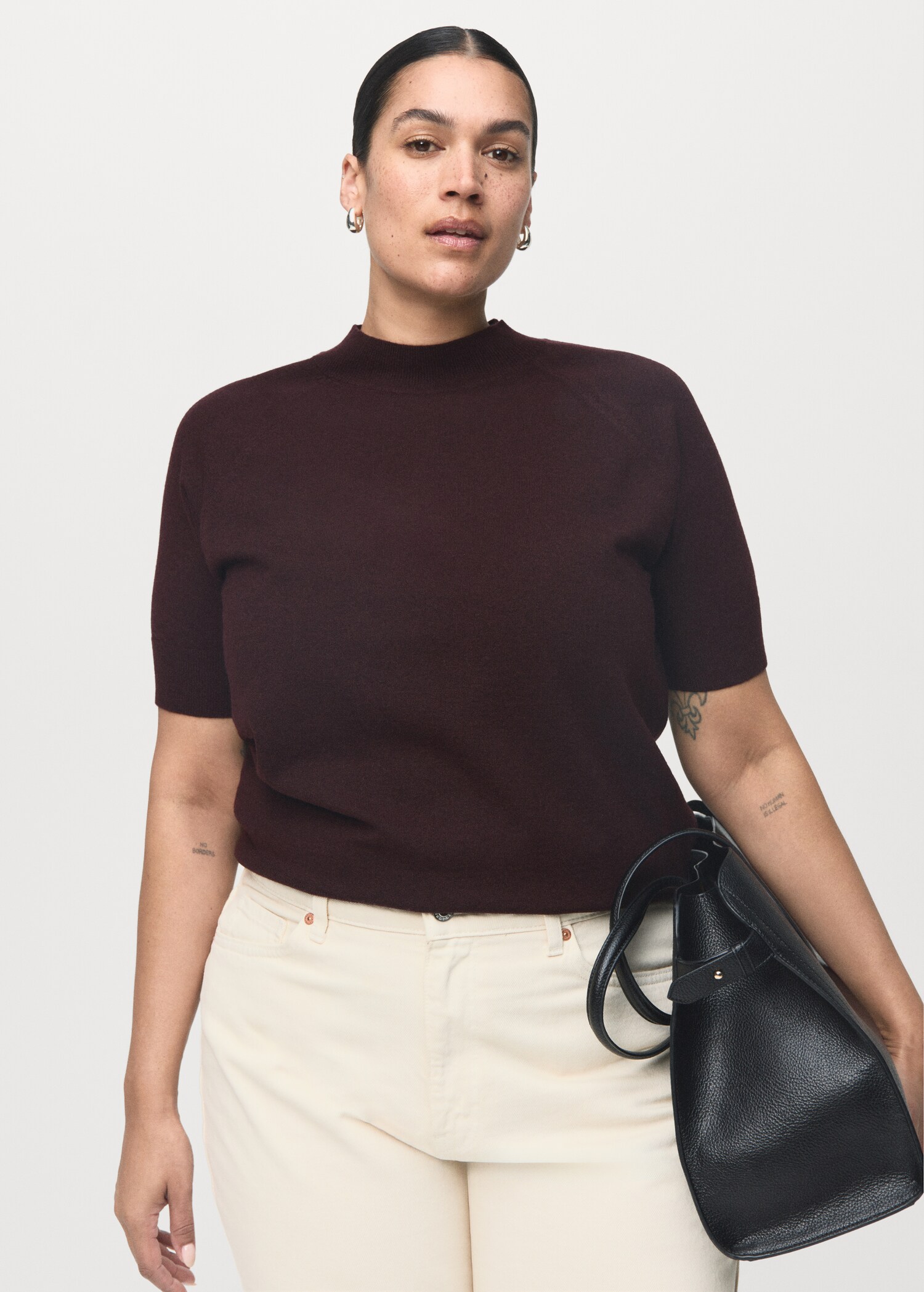 Short-sleeved wool-blend sweater - Details of the article 5