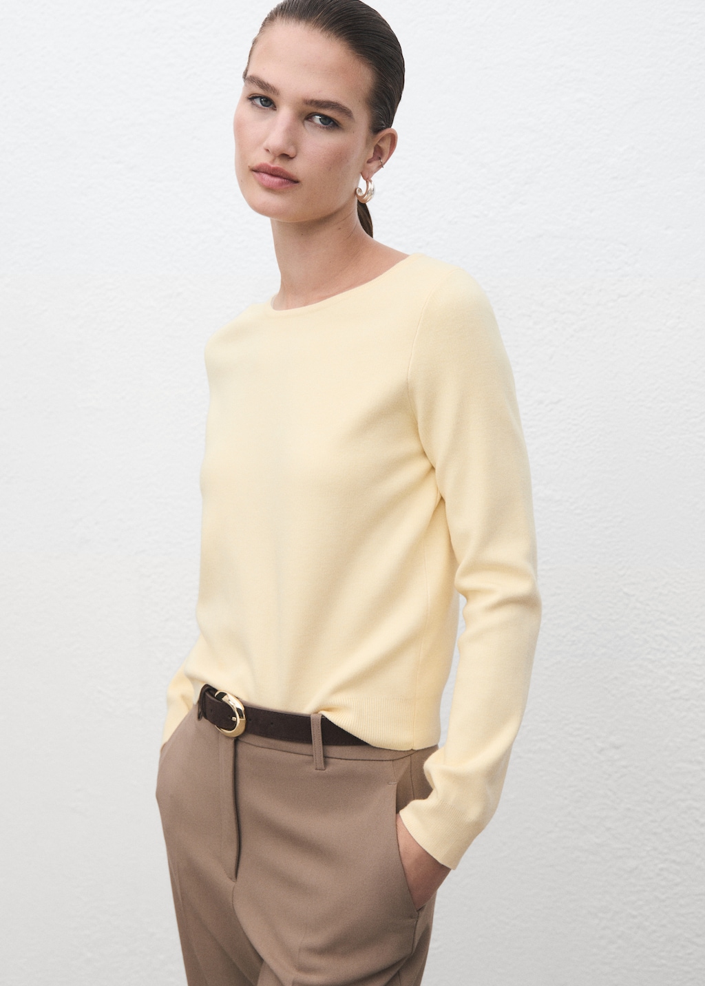 Fine-knit sweater