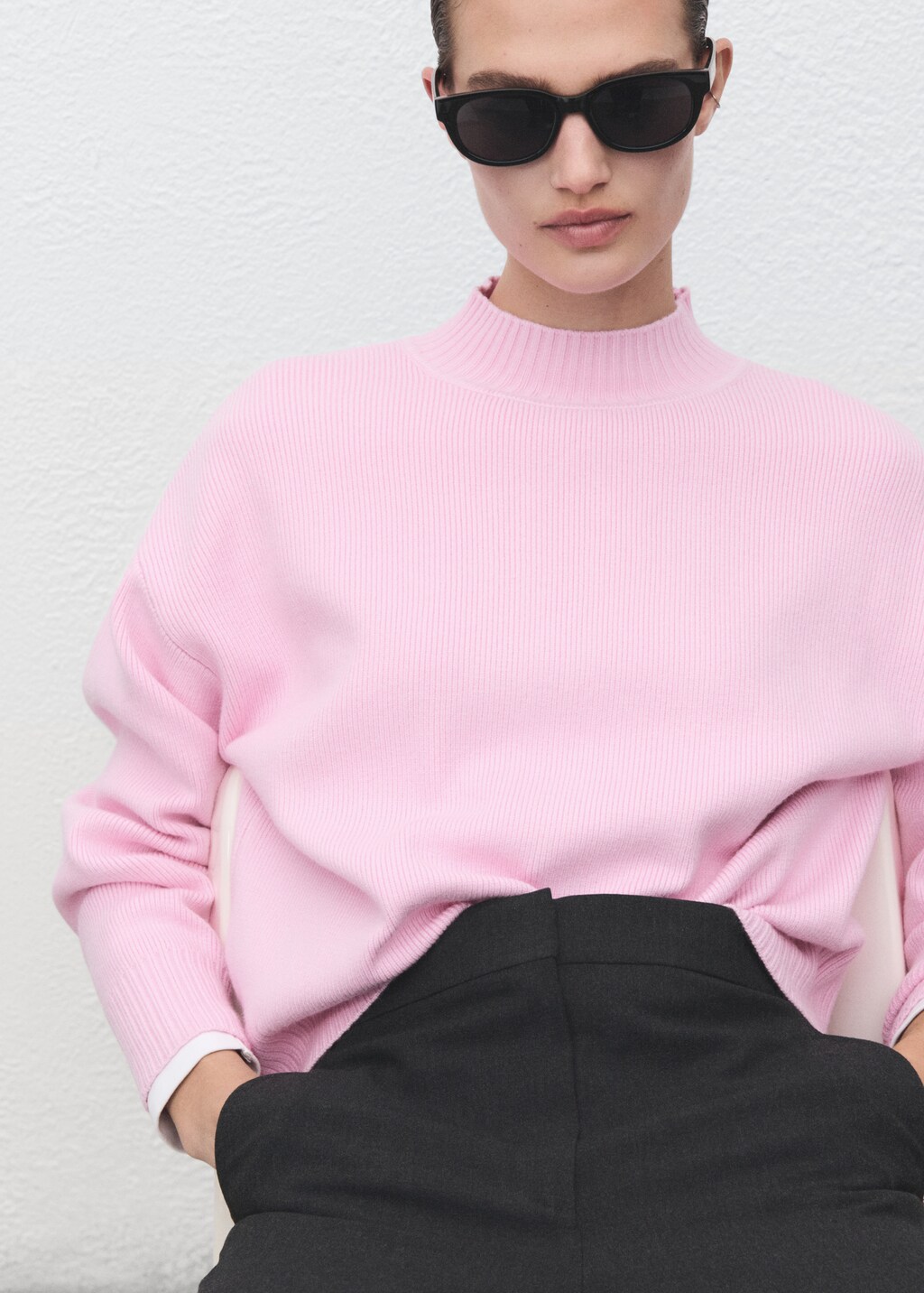 Mango High collar sweater
