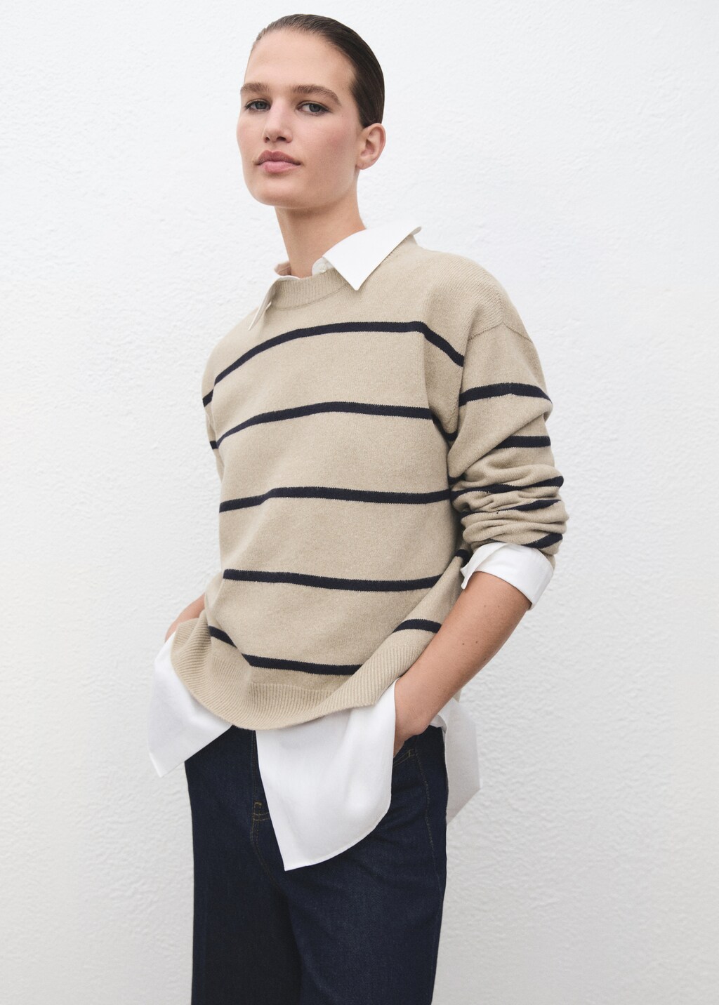 Knit striped sweater