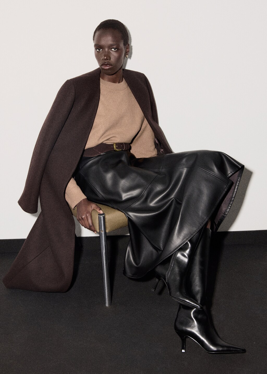 Mango Round-neck knitted sweater