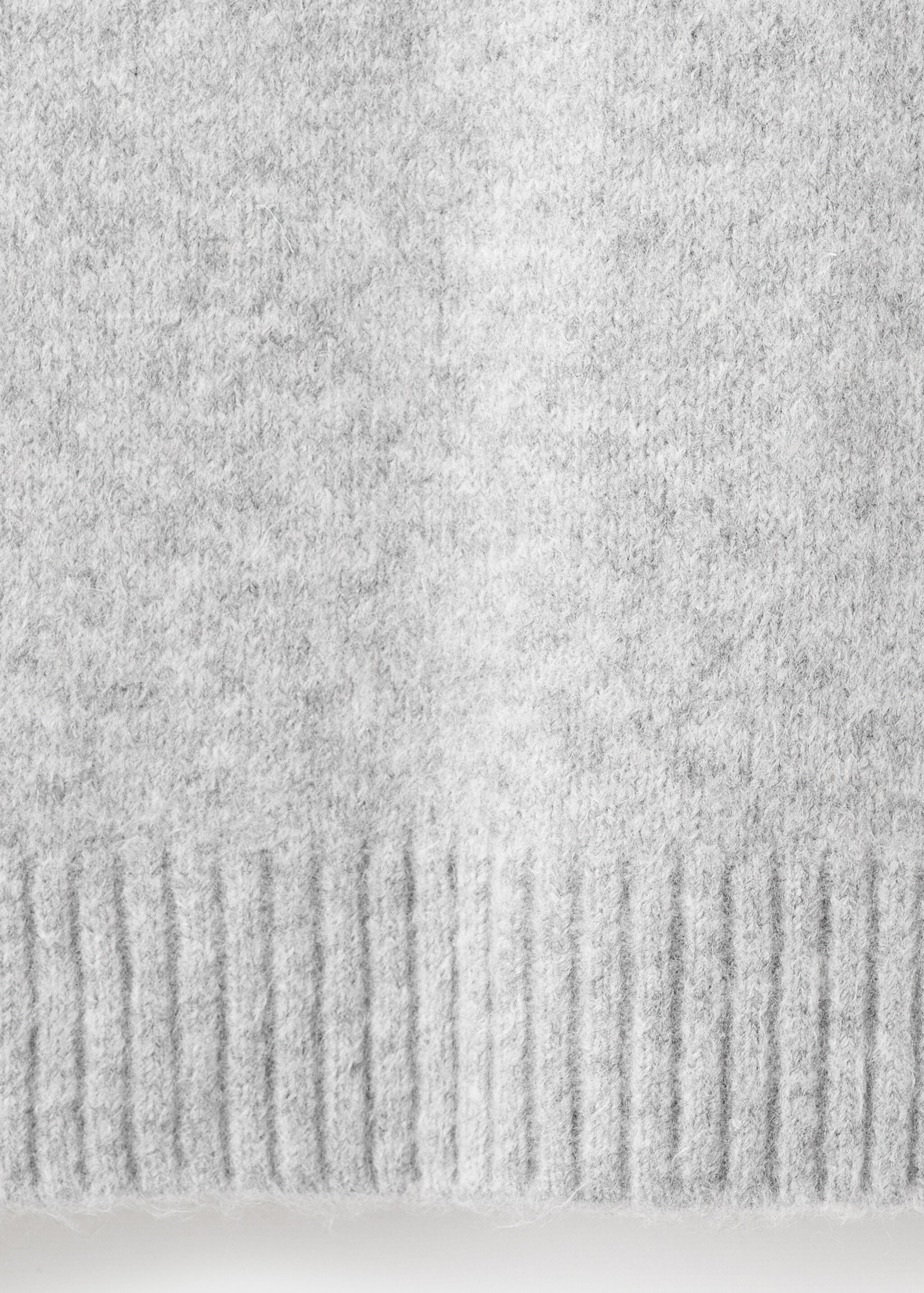 Short-sleeved knitted sweater - Details of the article 0, Medium Heather Grey. Ref: 17007791-00.