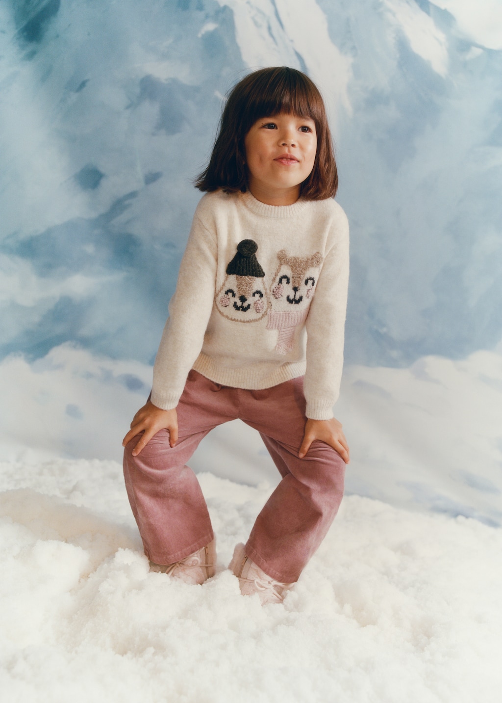 Knit embroidered sweater