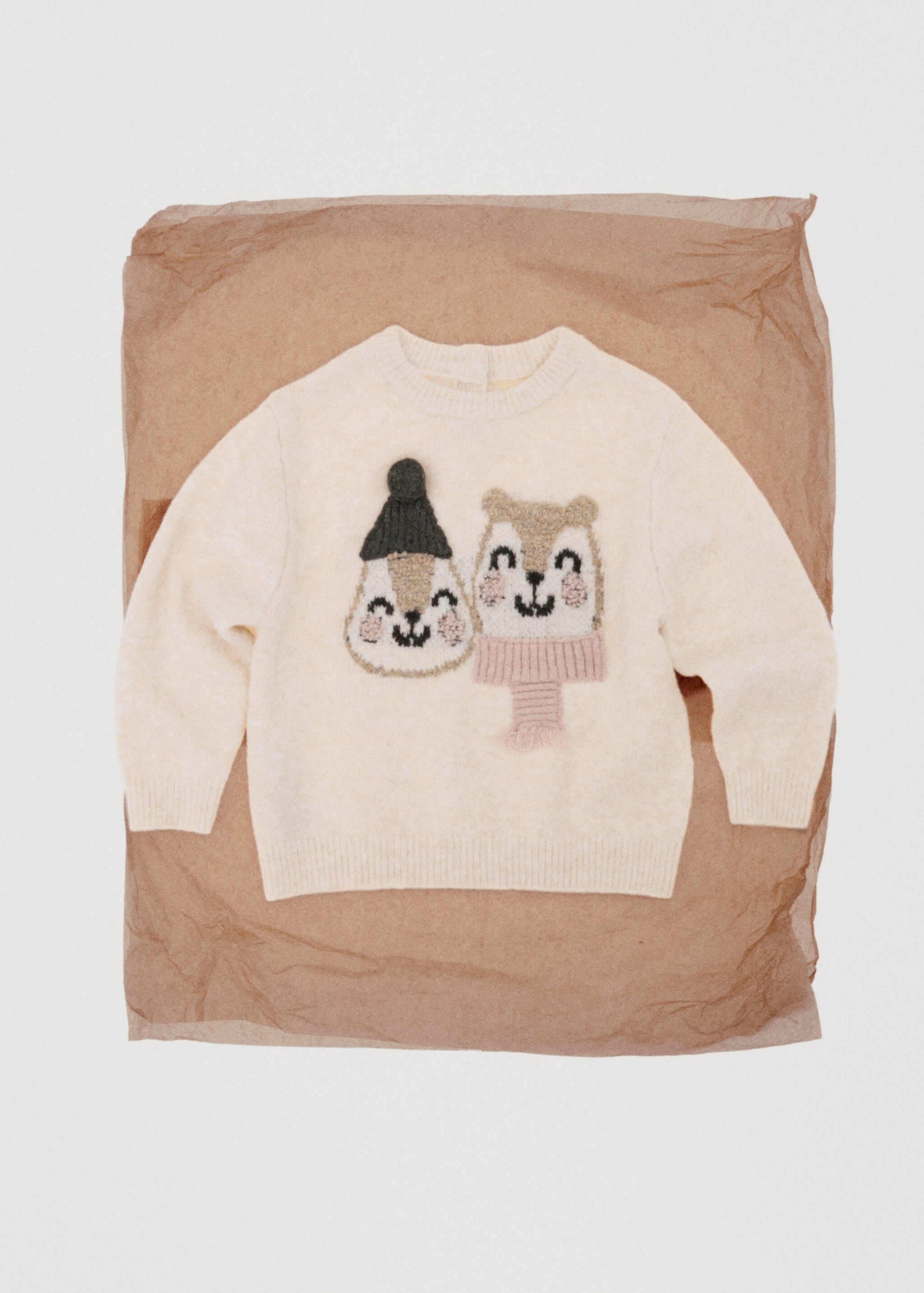 Jersei punt brodat - Detall de l'article 7, Beige. Ref: 17007794-00.