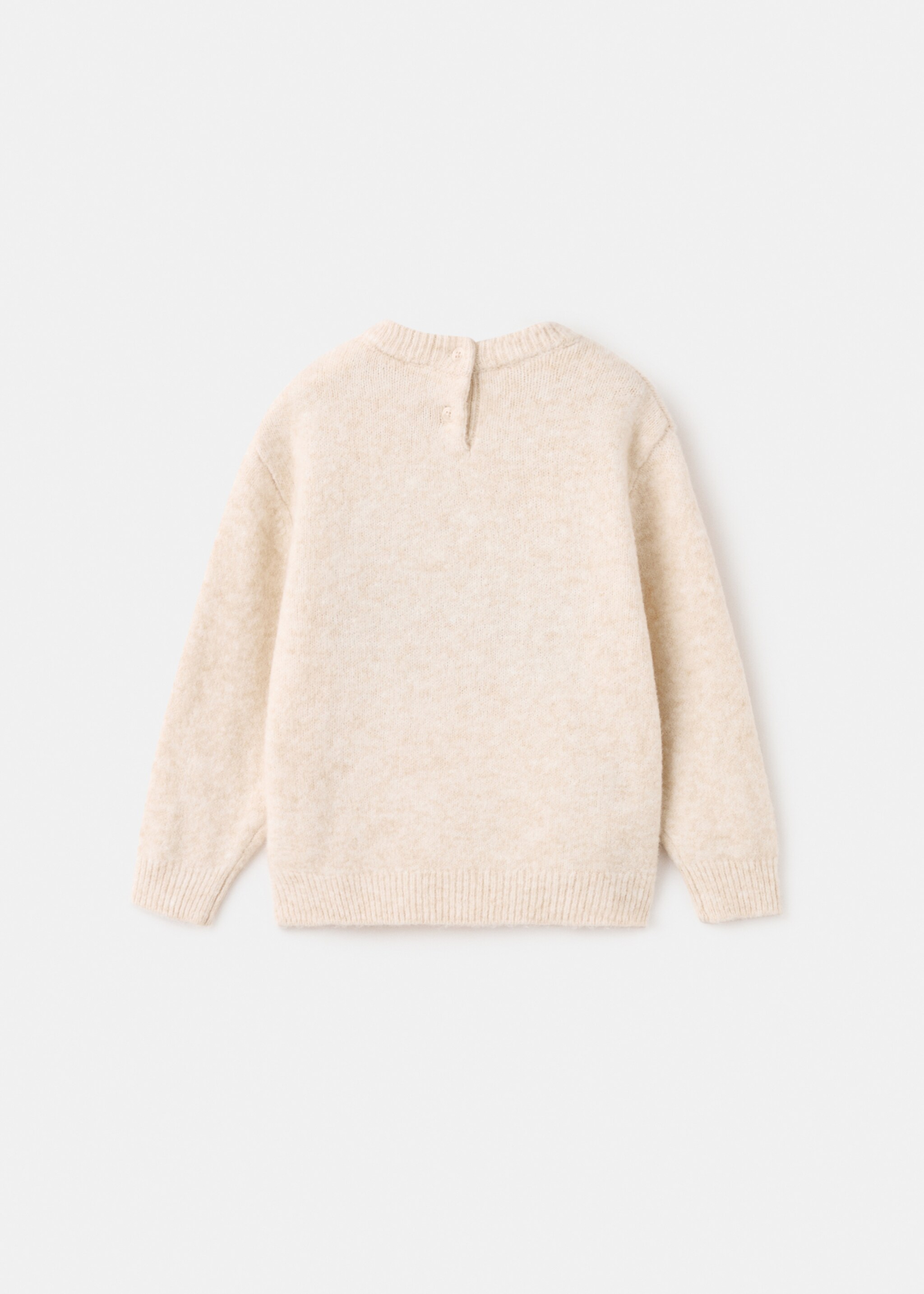 Knit embroidered sweater - Reverse of the article, Beige. Ref: 17007794-00.