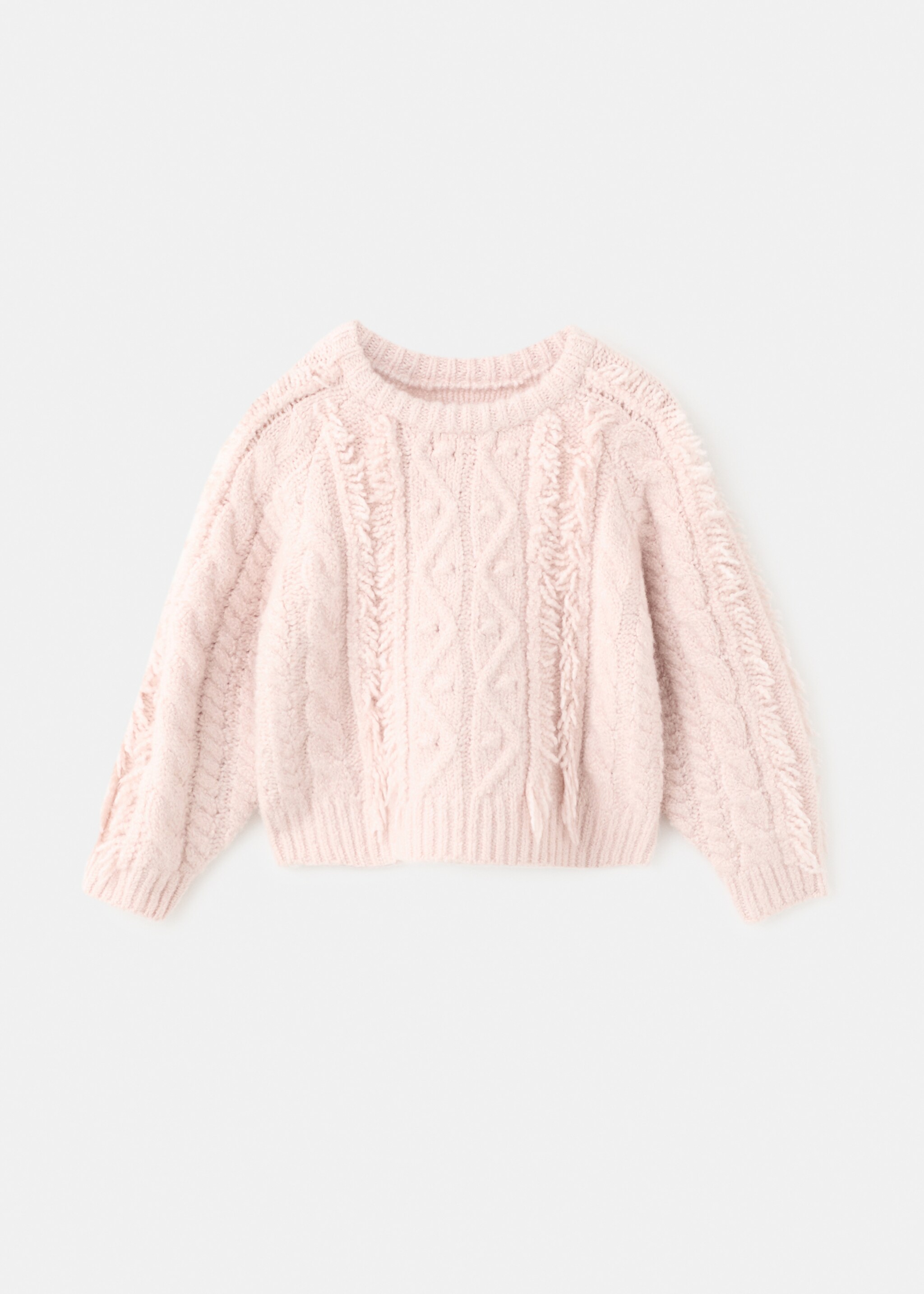 Braided knitted sweater - Article without model, Pink. Ref: 17007795-00.