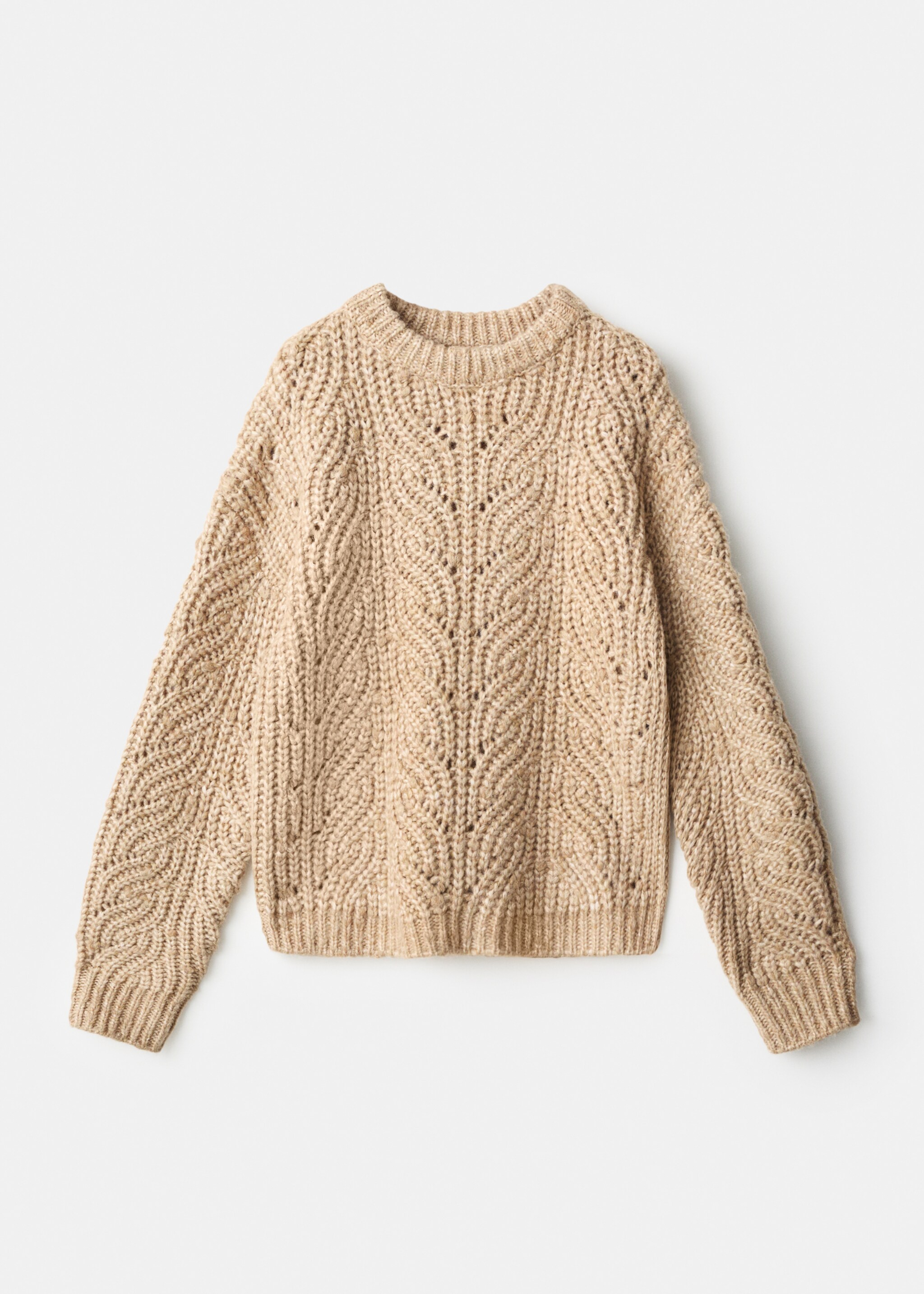 Chunky-knit sweater - Article without model, Medium Brown. Ref: 17007797-00.