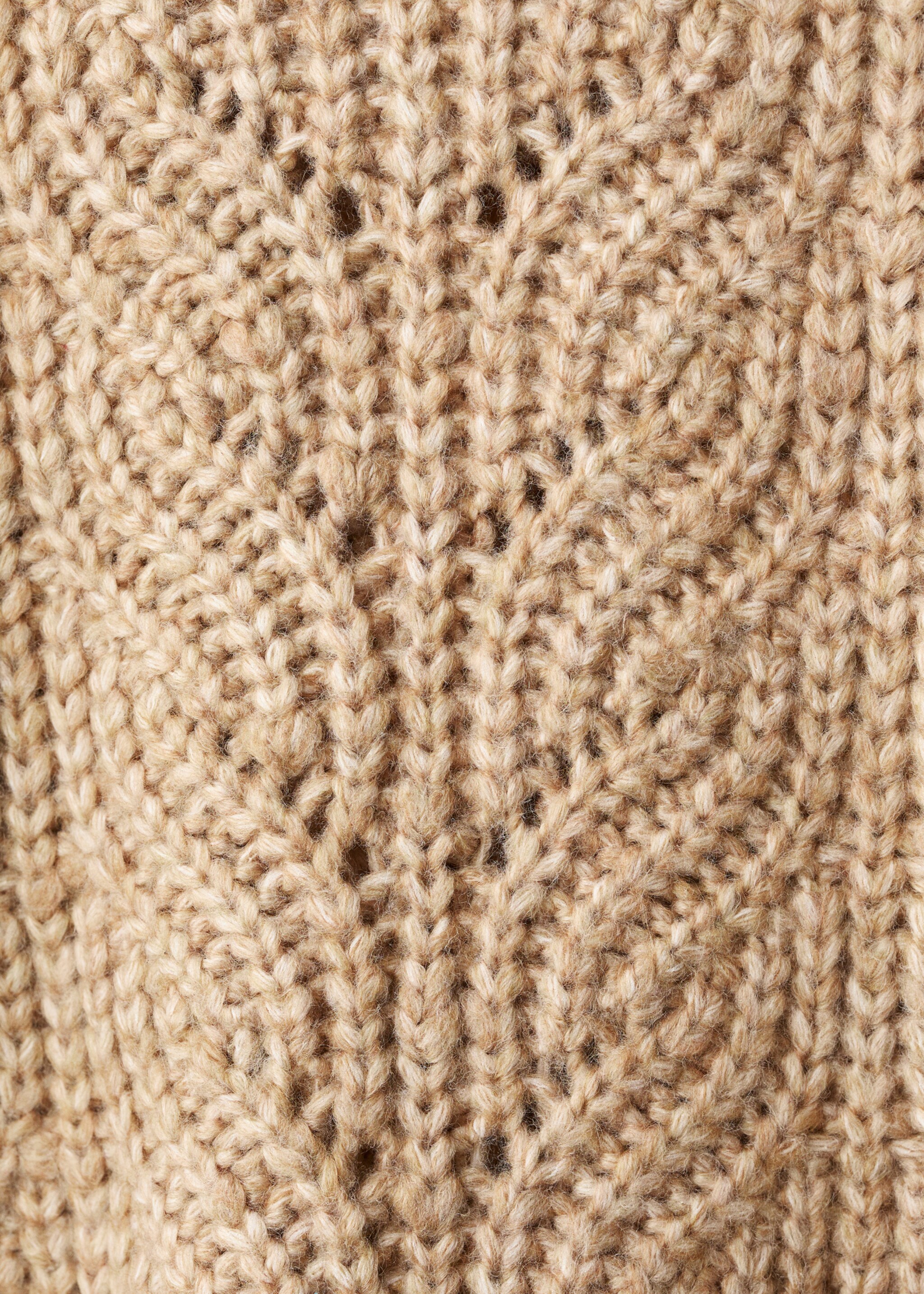 Chunky-knit sweater - Details of the article 0, Medium Brown. Ref: 17007797-00.