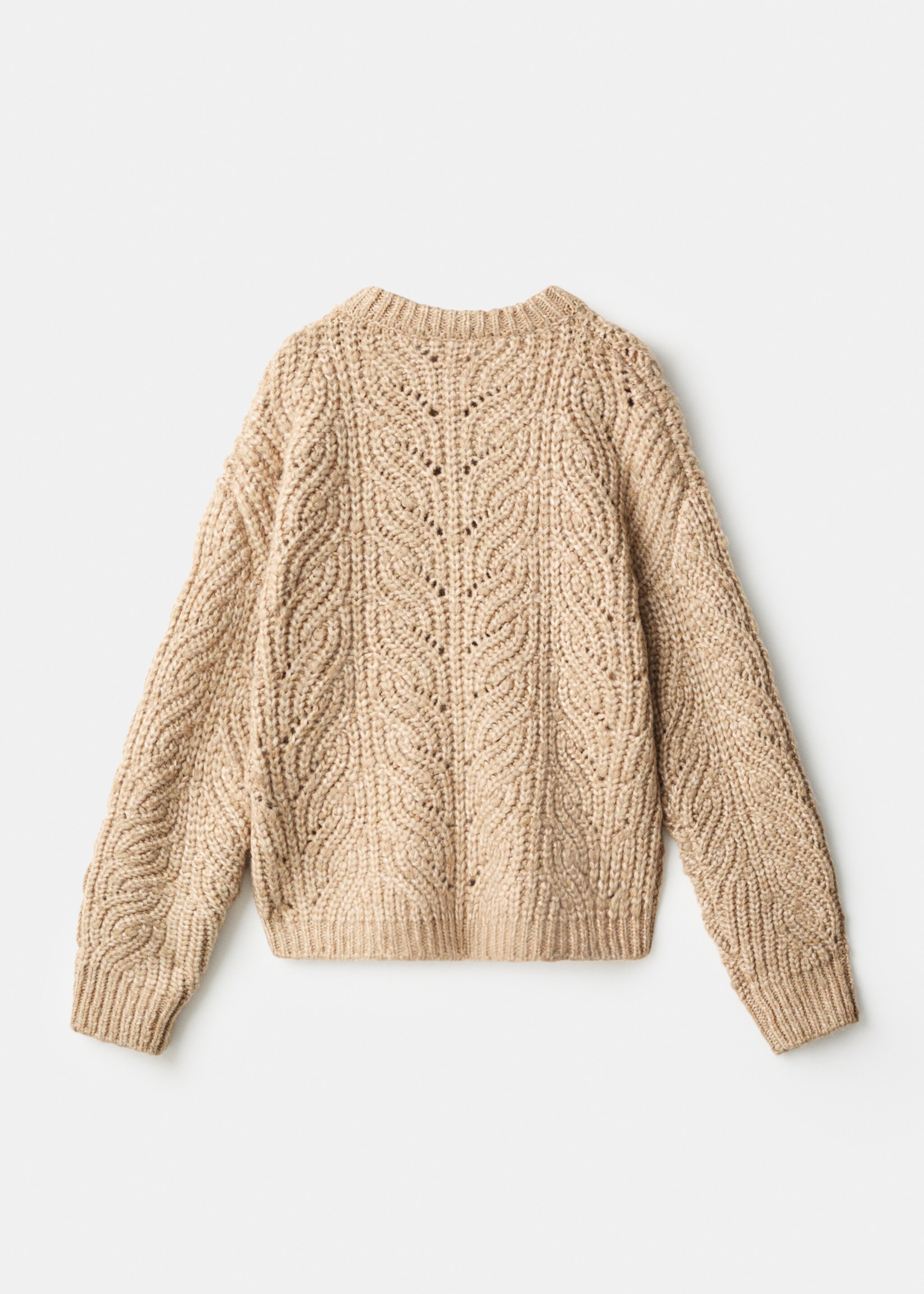 Chunky-knit sweater - Reverse of the article, Medium Brown. Ref: 17007797-00.