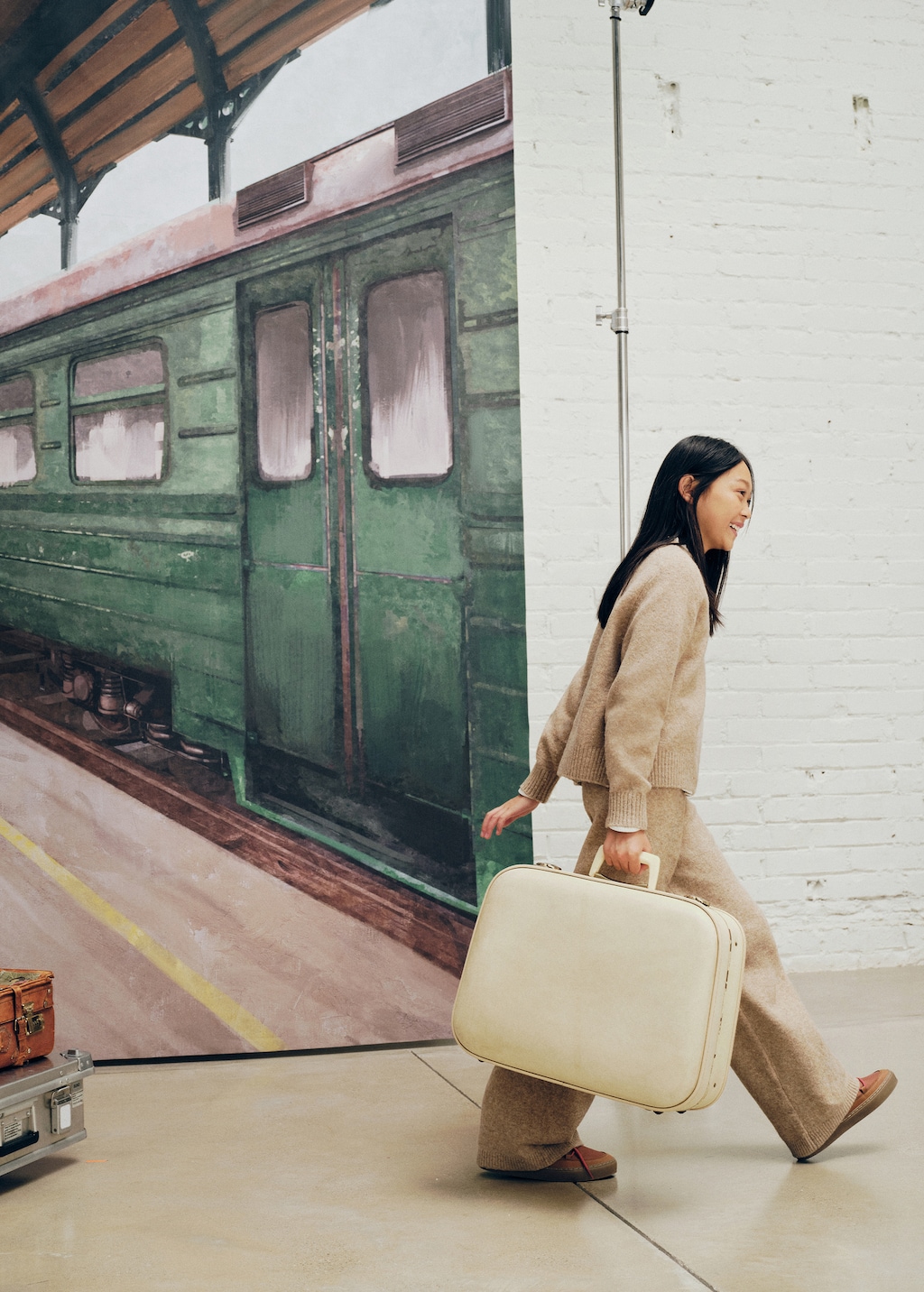 Knitted ribbed sweater