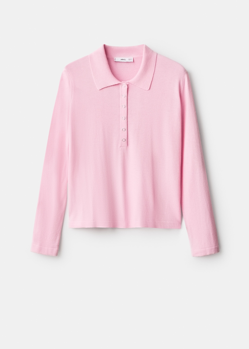 Long-sleeved polo-neck sweater