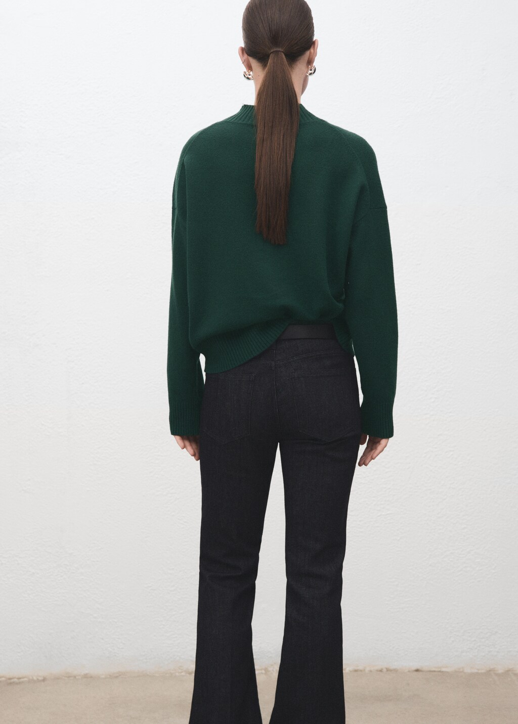 Mango Ribbed turtleneck sweater