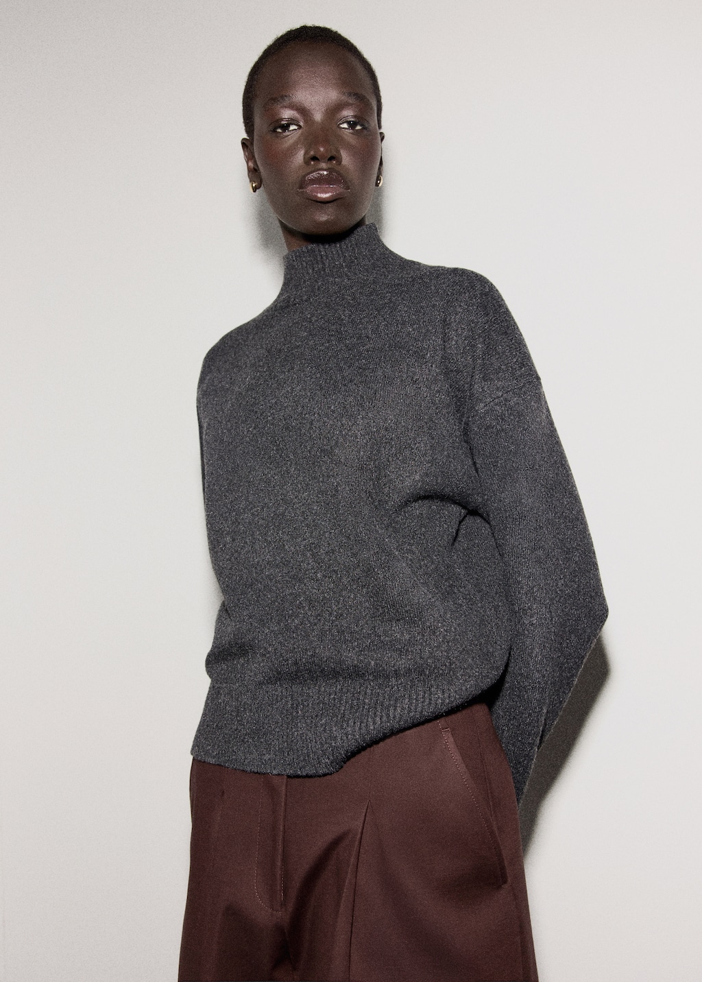 Ribbed turtleneck sweater