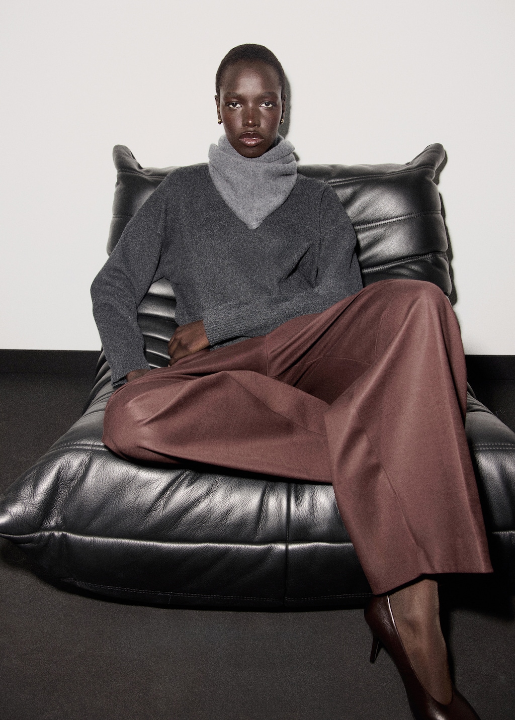 Ribbed turtleneck sweater