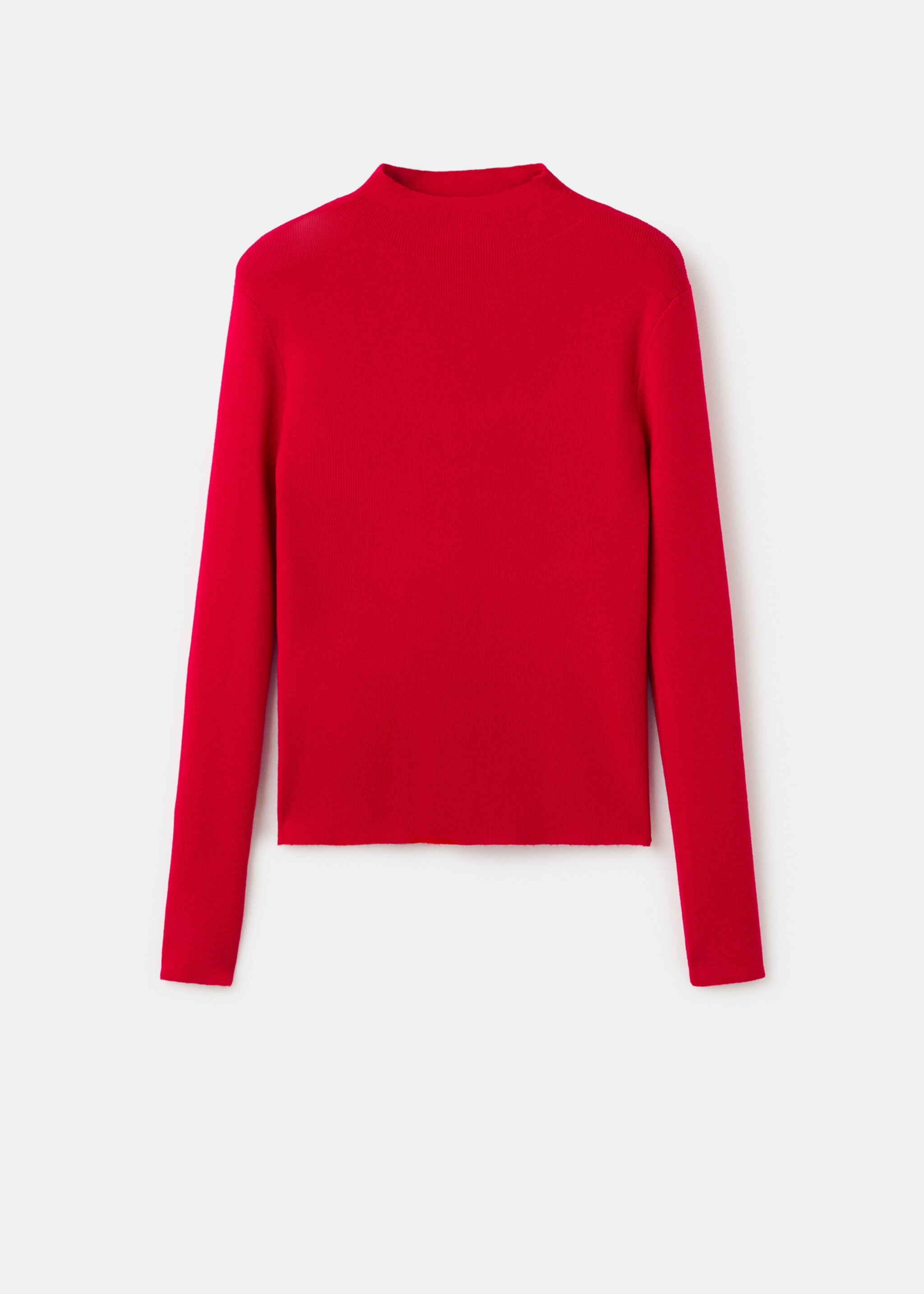 Pull cintré à col cheminée - Article sans modèle, Rouge. Ref: 17007802-00.