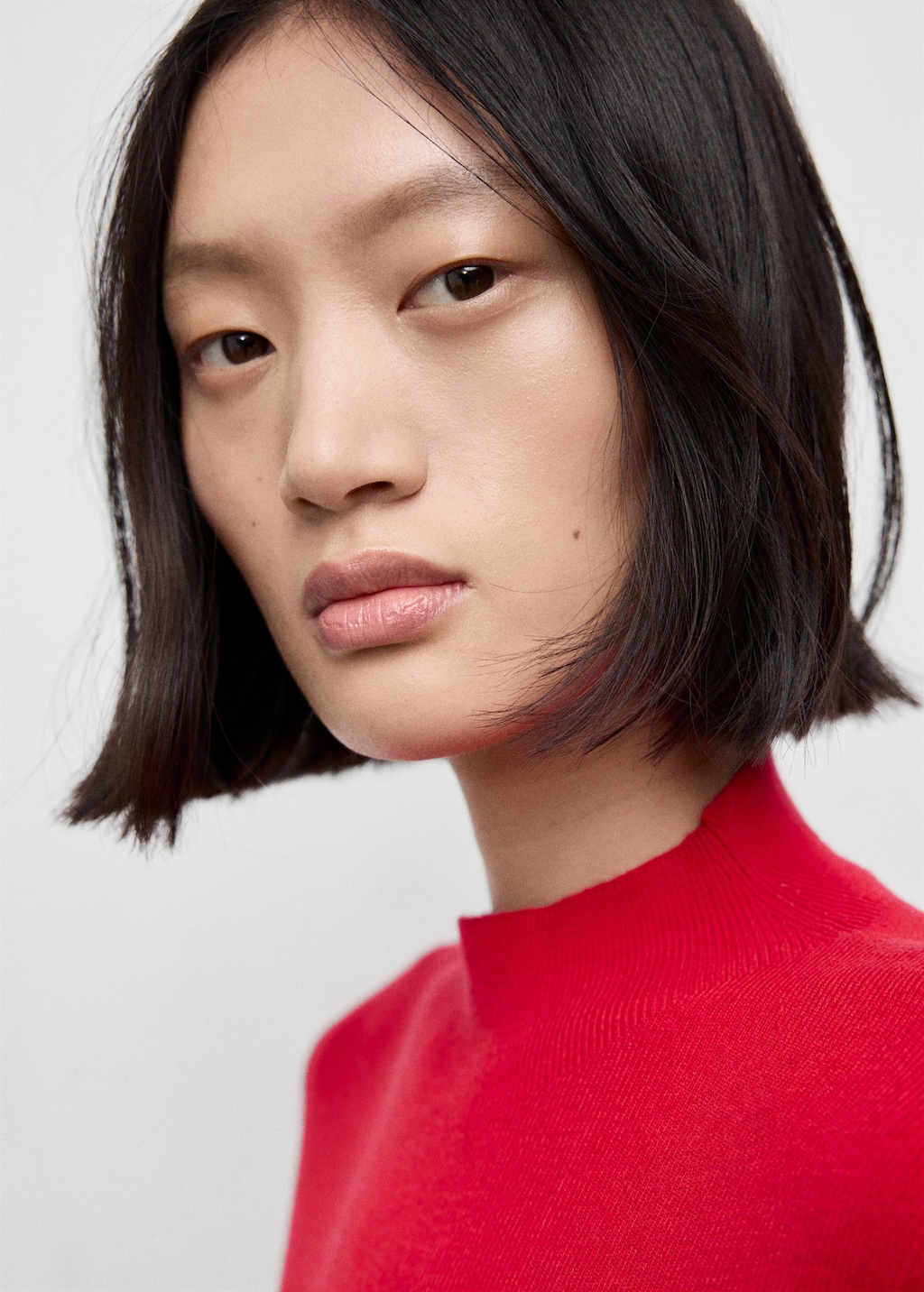 Mango Fitted sweater with perkins neck