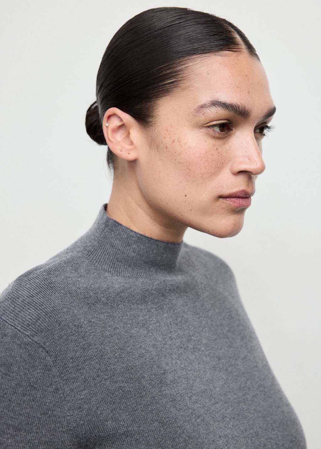 Mango Fitted sweater with perkins neck