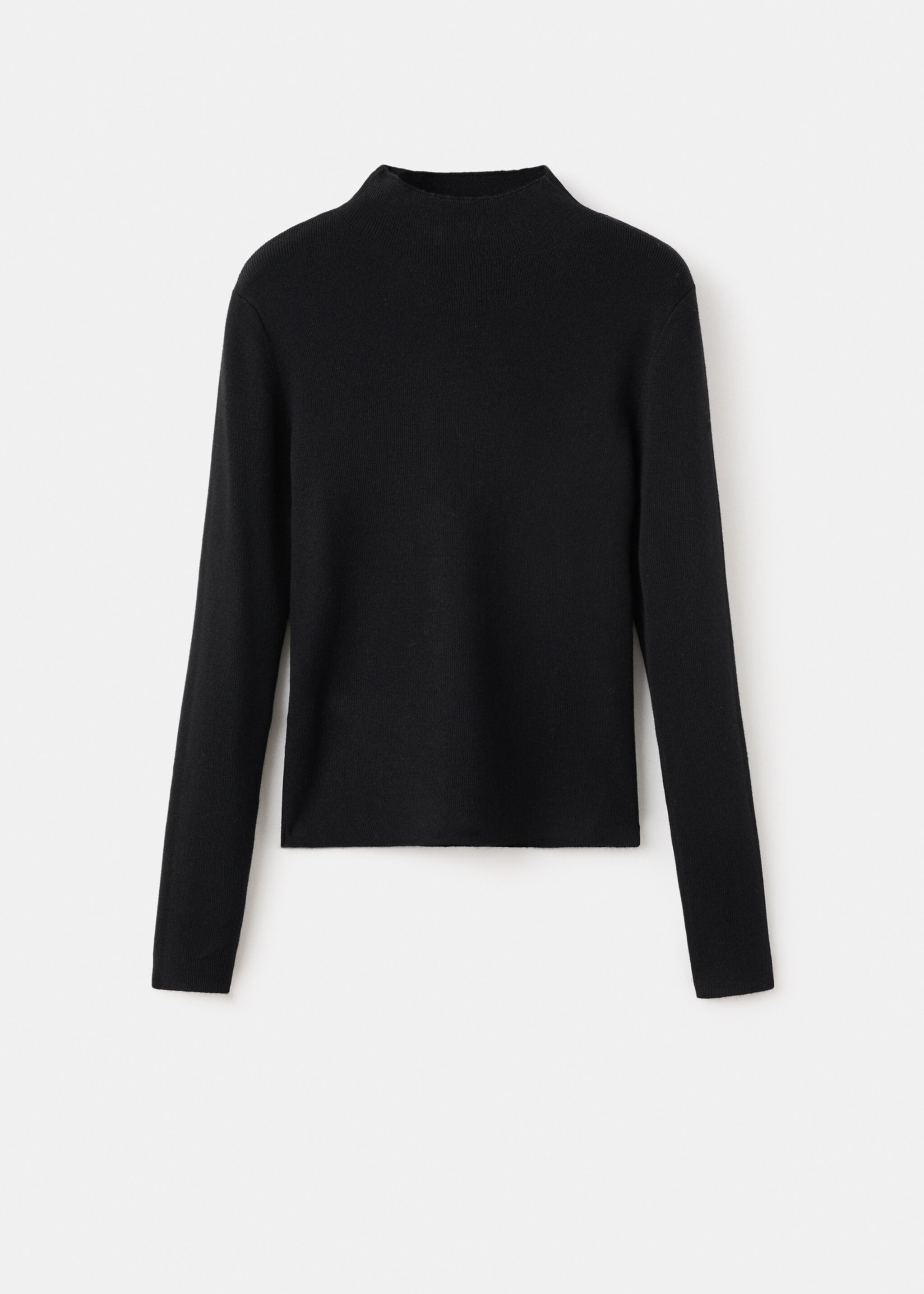 Pull cintré à col cheminée - Article sans modèle, Noir. Ref: 17007802-00.