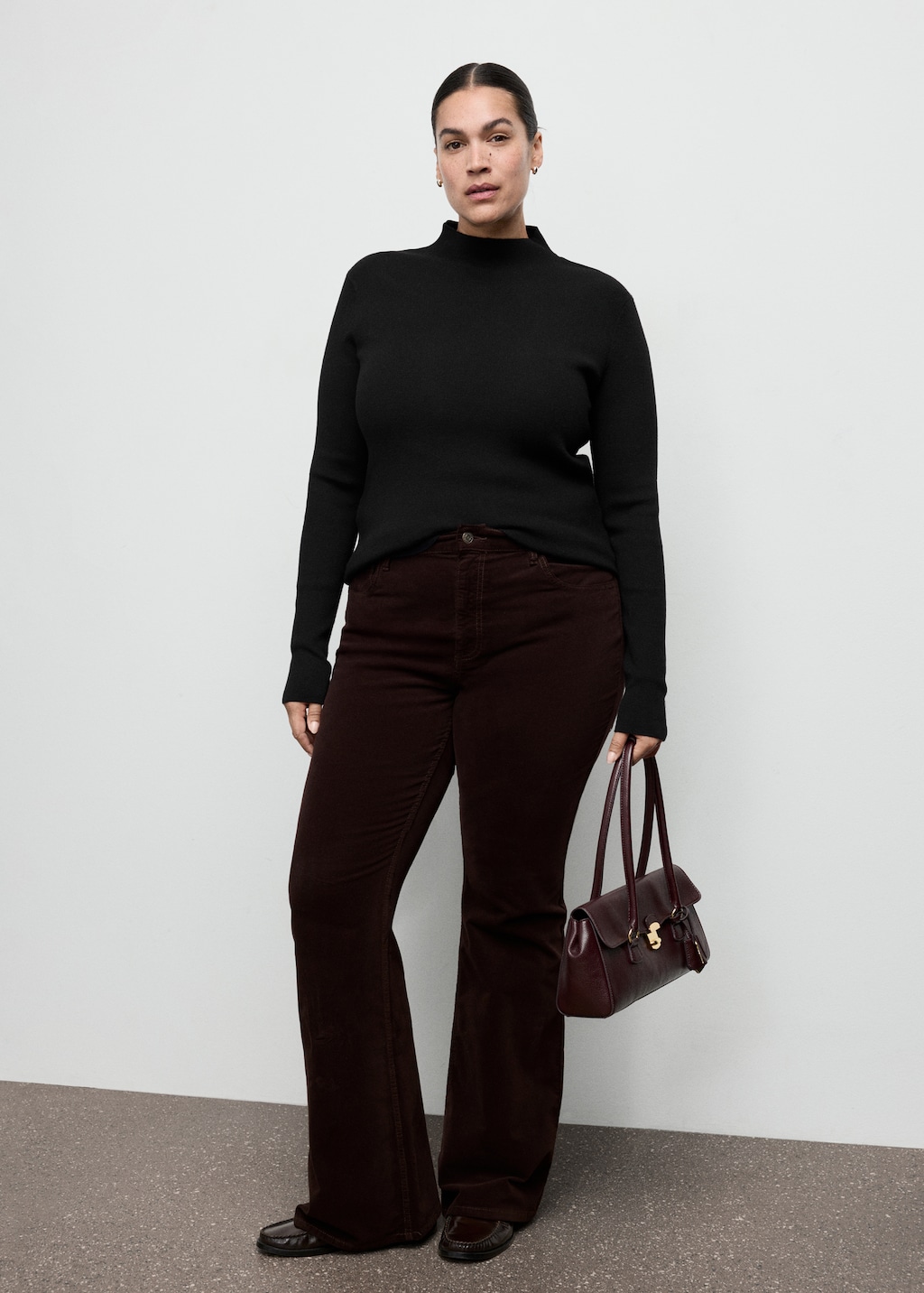 Mango Fitted sweater with perkins neck thumbnail