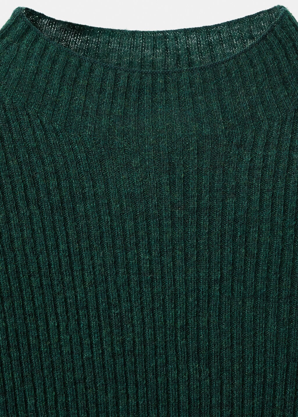 Mango Ribbed sweater with perkins neck
