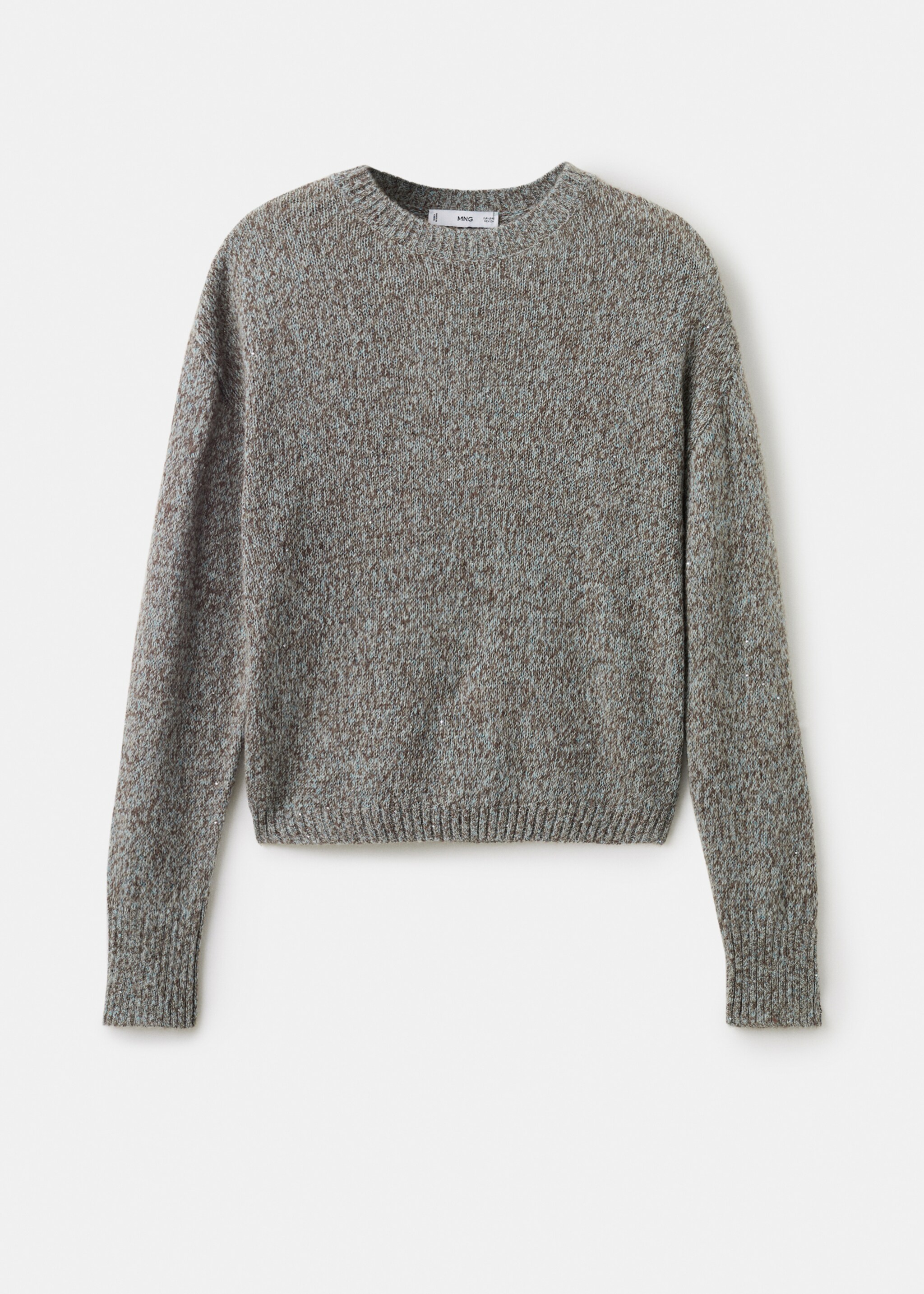 Pull en maille jersey lurex chiné - Article sans modèle, Bleu ciel. Ref: 17007807-00.
