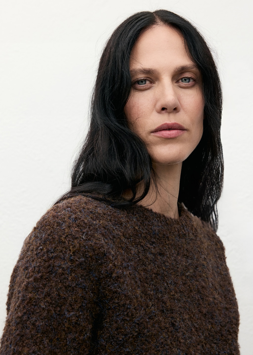 Mango Bouclé short-sleeved sweater thumbnail