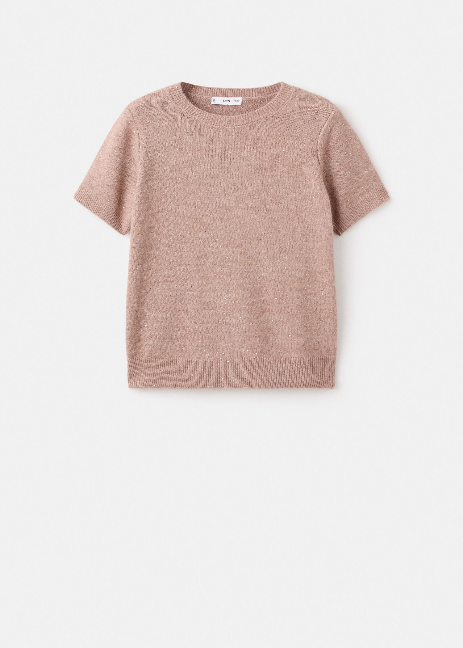 Short-sleeved lurex sweater - Article without model