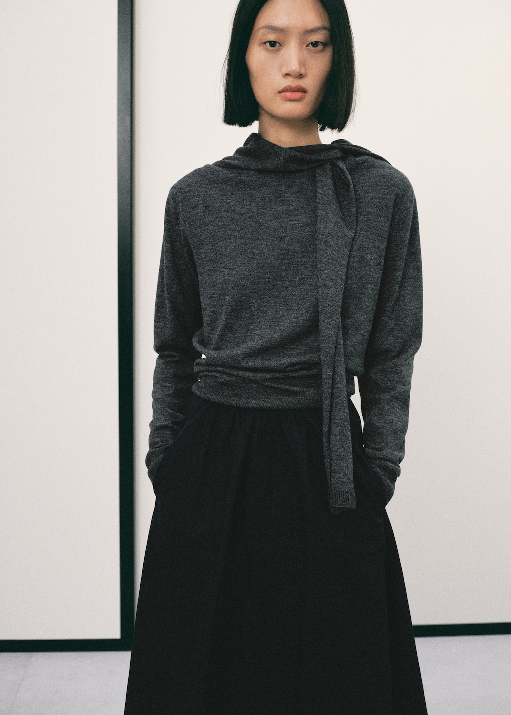 Combined-design sweater