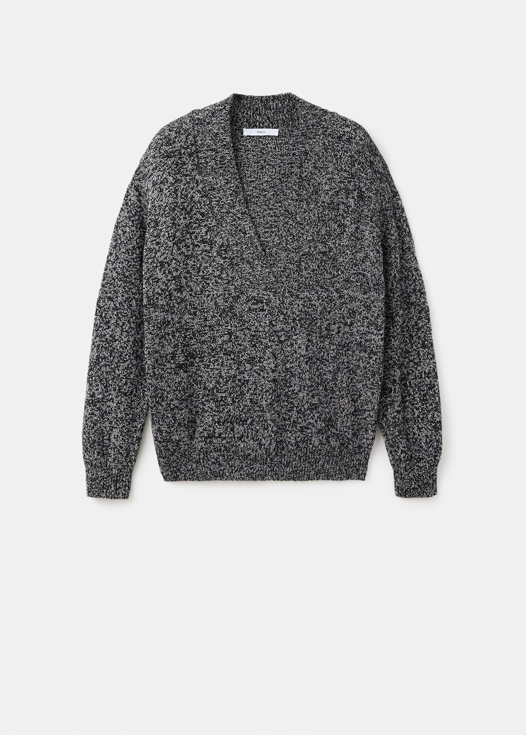 Mango Speckled V-neck sweater