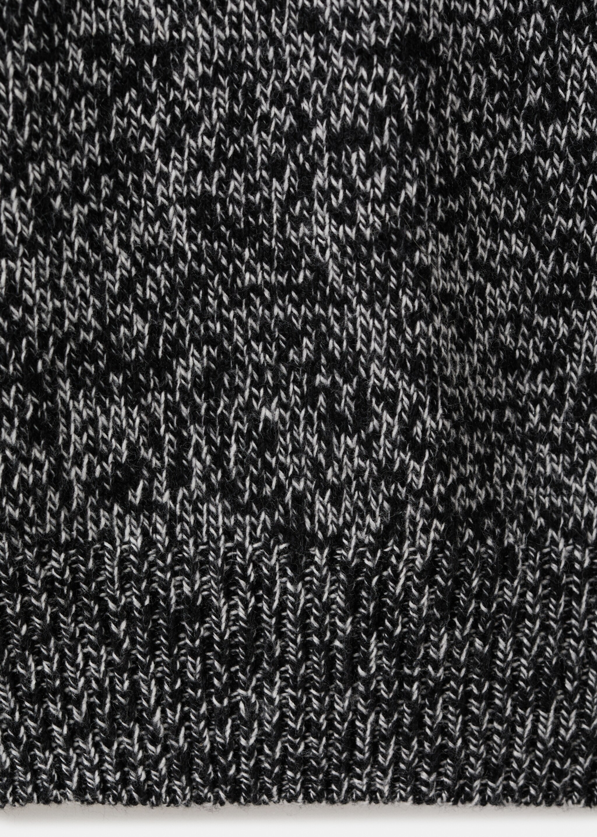 Pull chiné à col en V - Détail de l'article 0, Noir. Ref: 17007816-00.