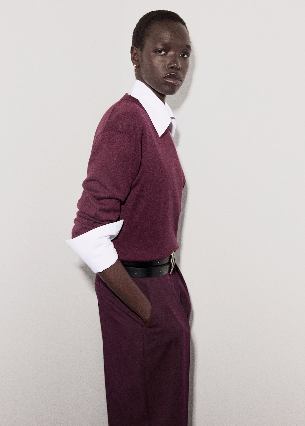 Mango Fine-knit crew-neck sweater