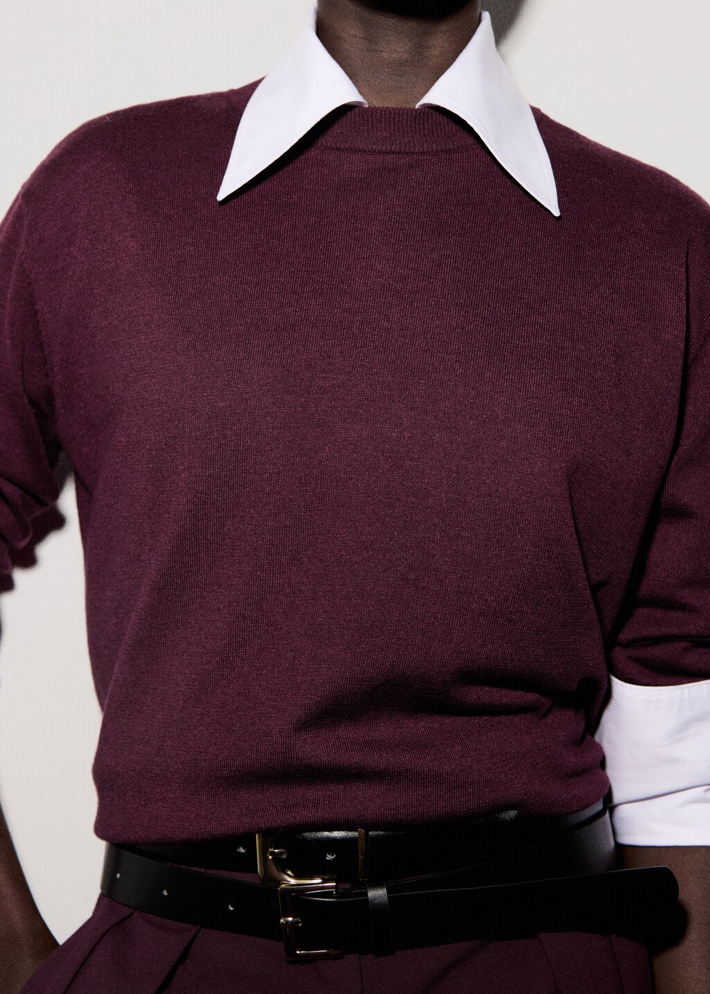 Mango Fine-knit crew-neck sweater