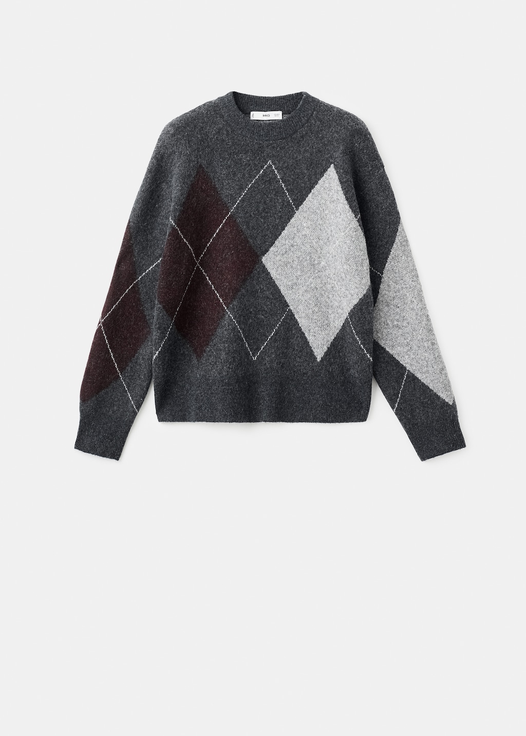 Argyle knit sweater