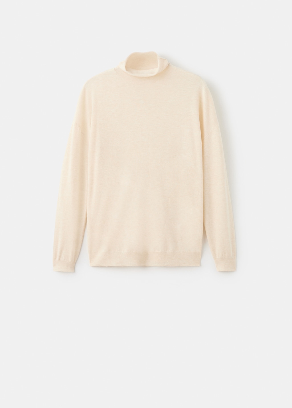 Cable-knit turtleneck sweater