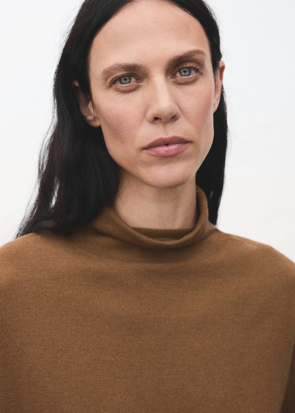 Mango Cable-knit turtleneck sweater