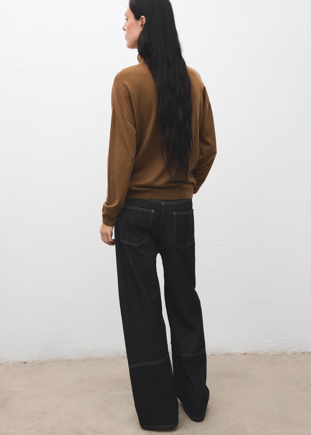 Mango Cable-knit turtleneck sweater
