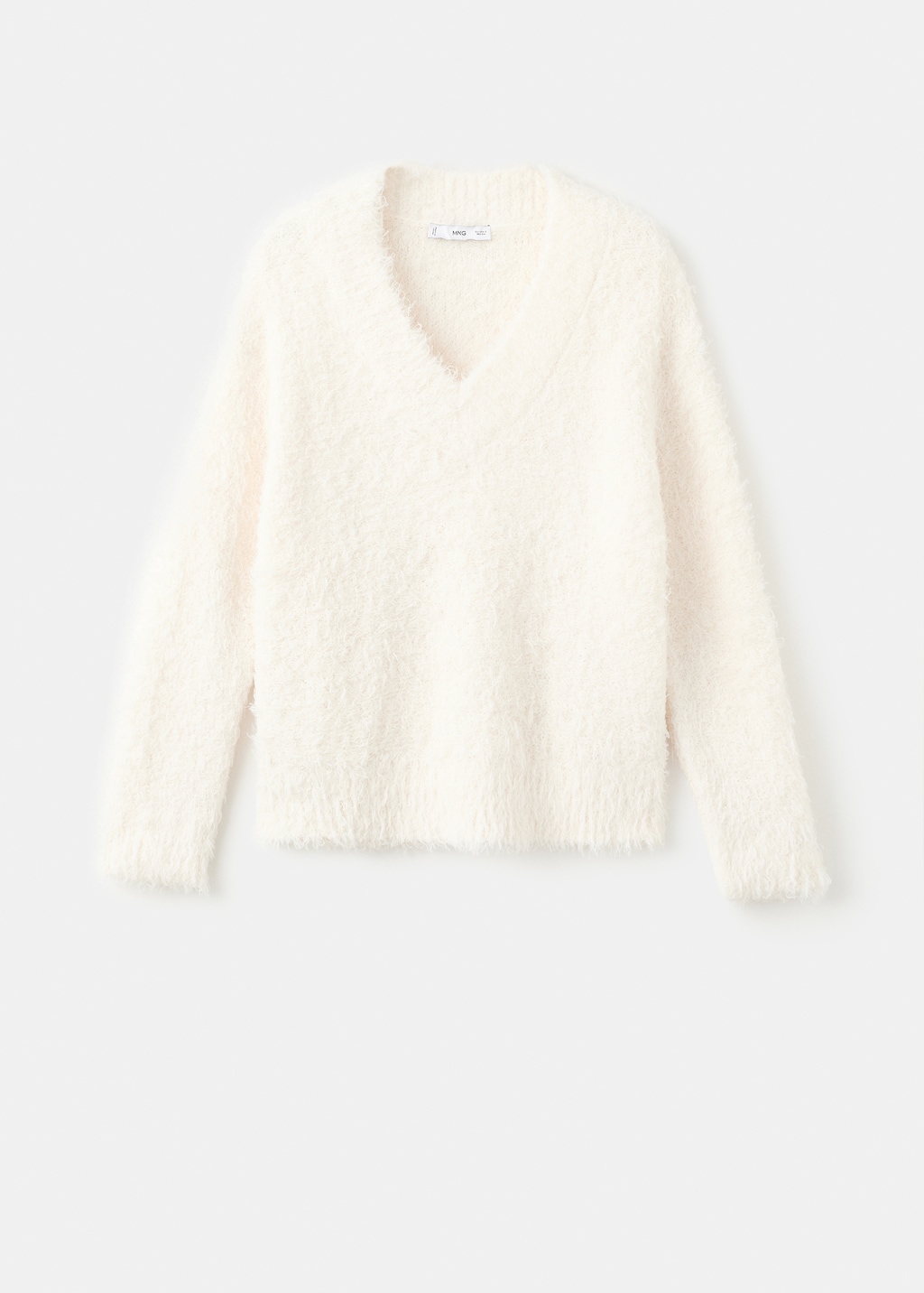 Fur-effect knitted sweater